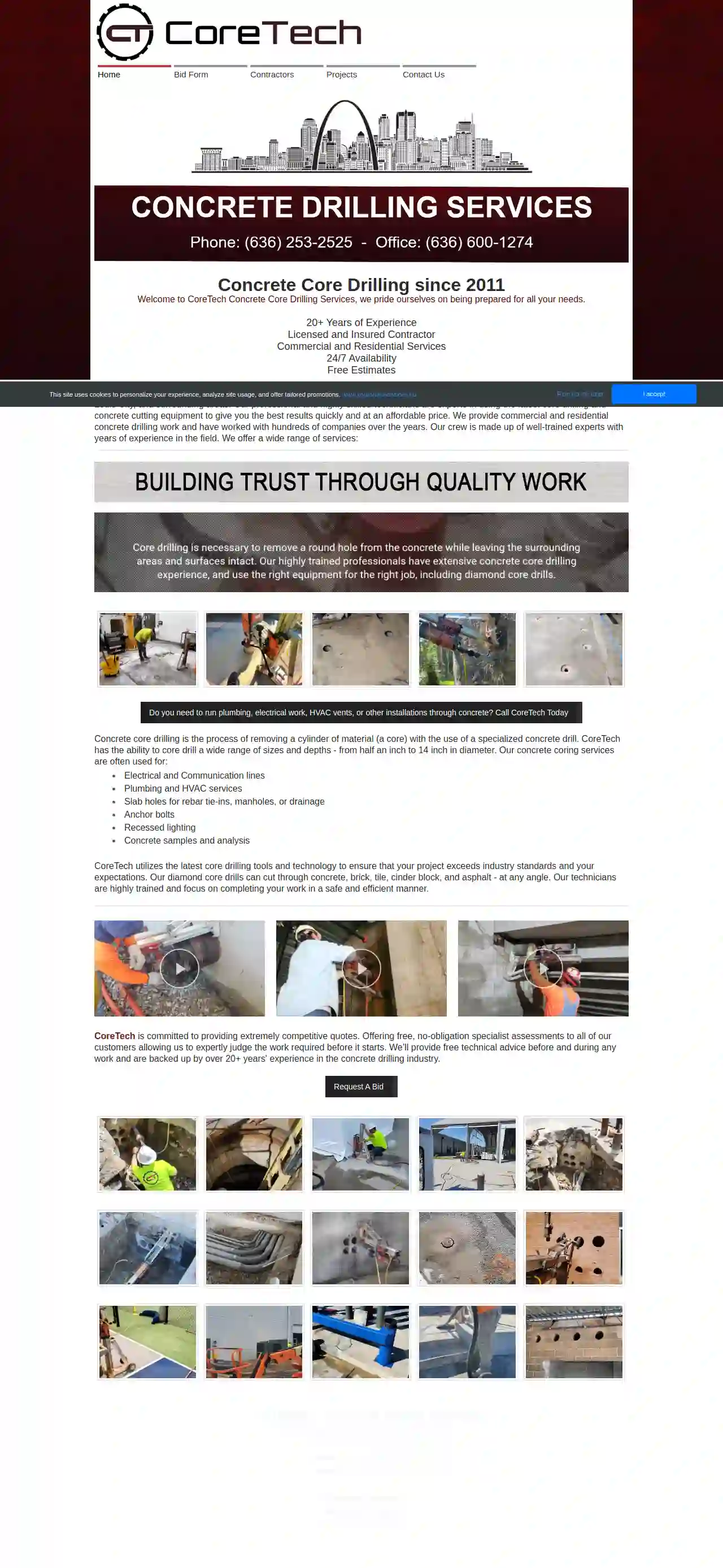 CoreTech - Concrete Core Drilling Services