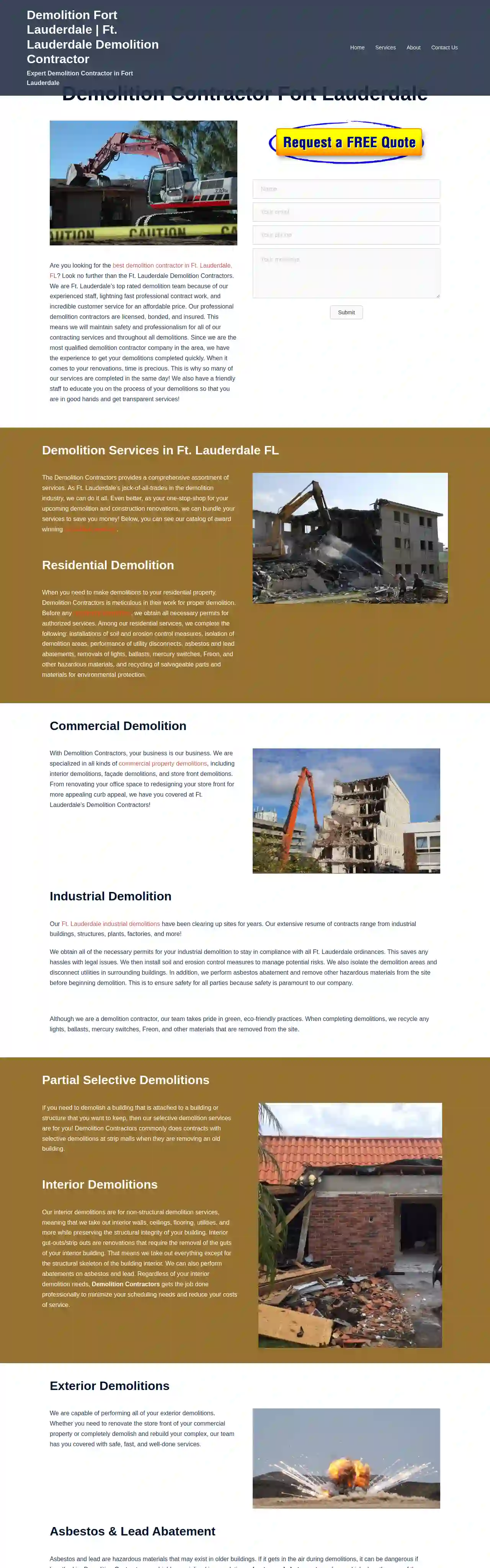 Demolition Contractors Fort Lauderdale