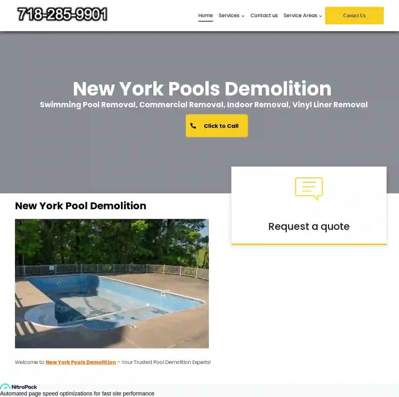 Pool Demolition New York