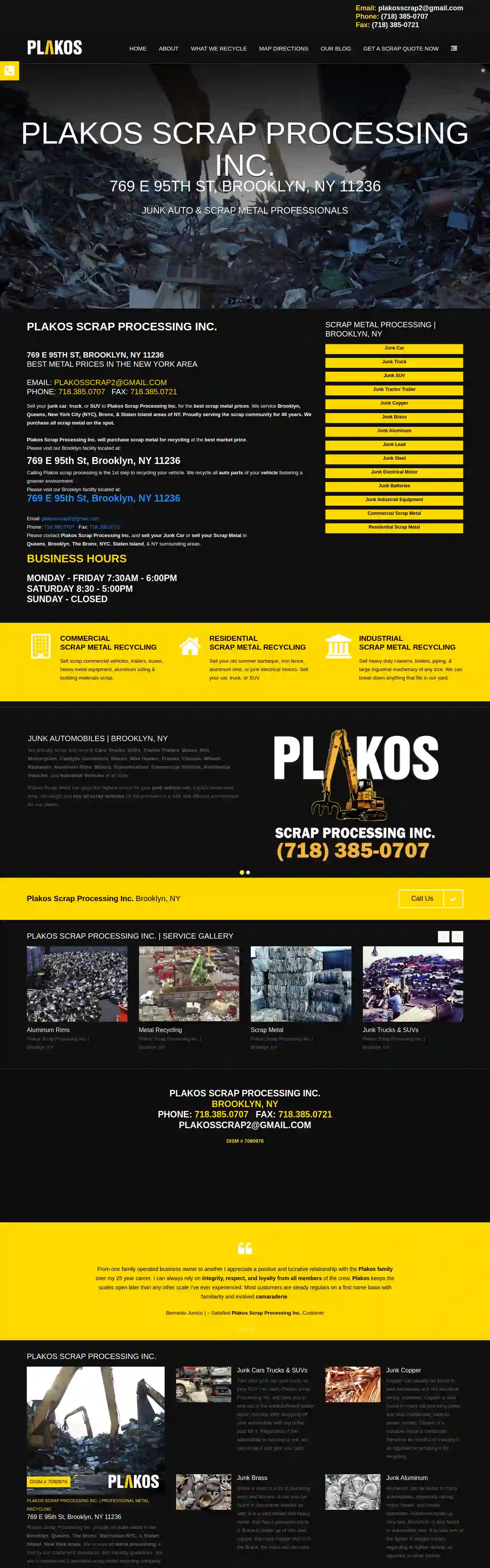 Plakos Scrap Processing Inc.