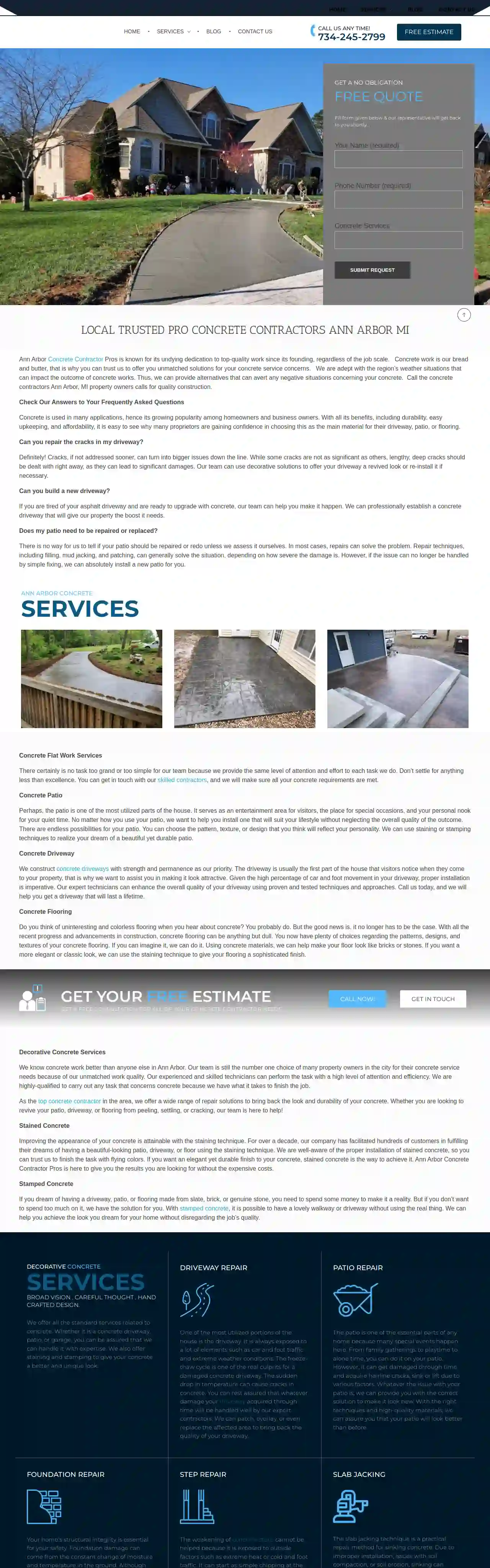 Ann Arbor Concrete Contractors Pros