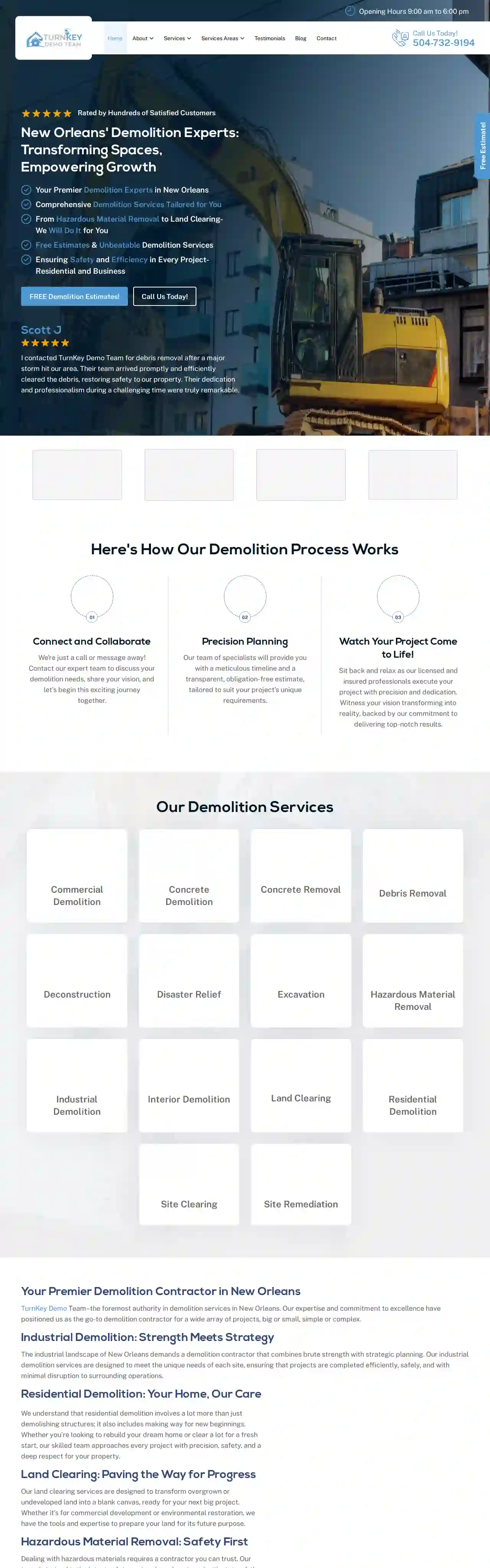 TurnKey Demolition: New Orleans Concrete & Demolition Company