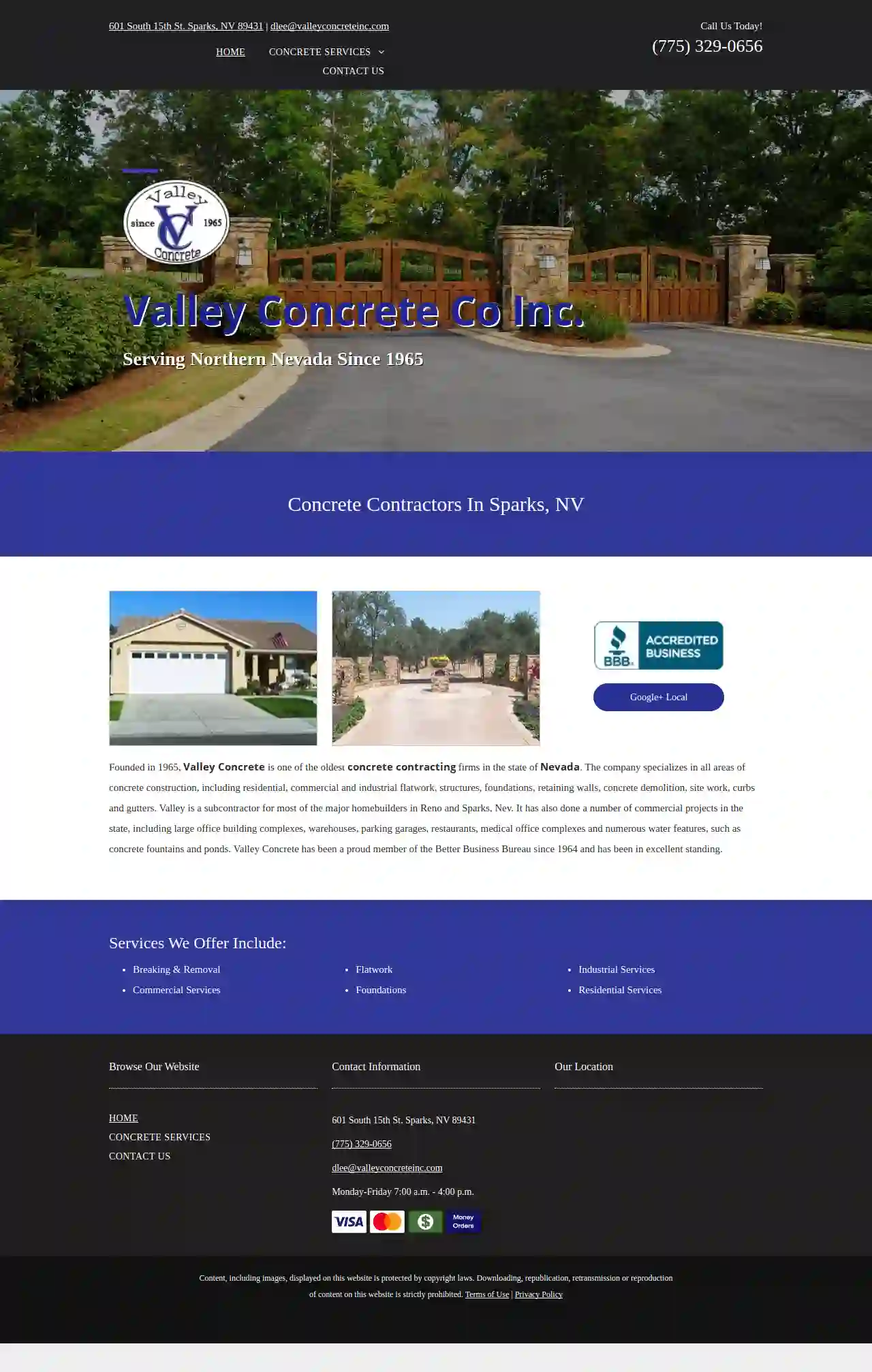 Valley Concrete Co Inc