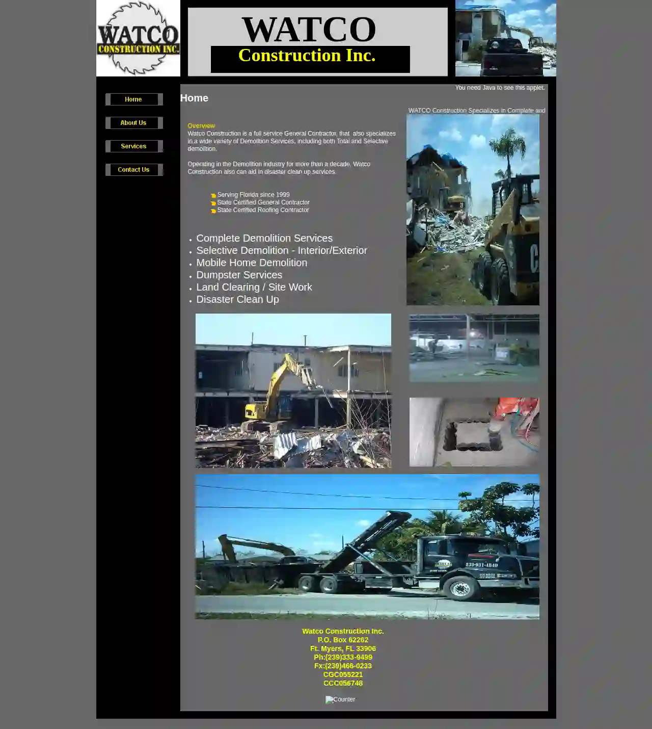 Watco Construction and Demolition Inc. - General Contractor, Demolition and Excavating