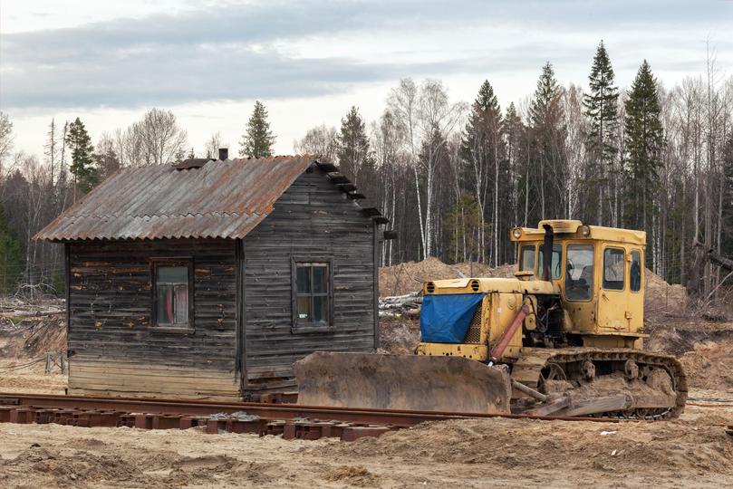 Demolition of a commercial building